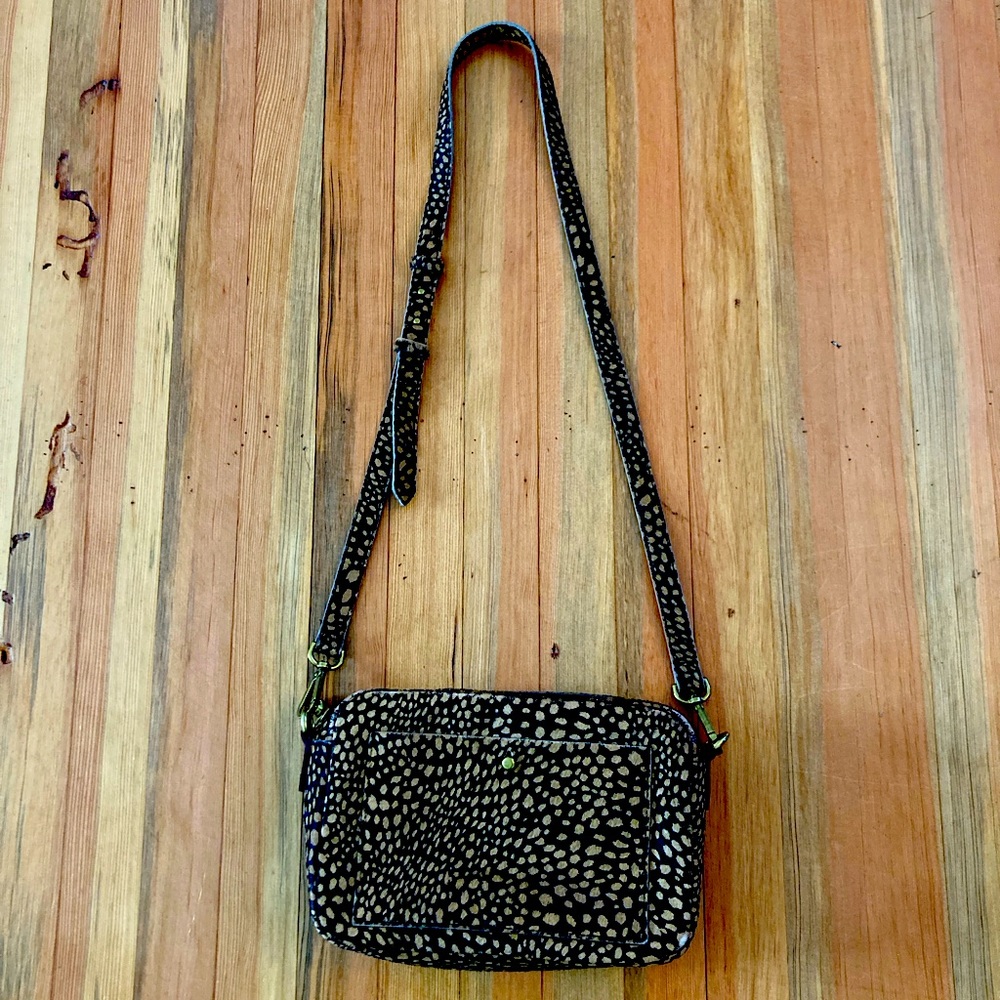 Madewell Large Transport Camerabag: Dotted Calf Hair addition.